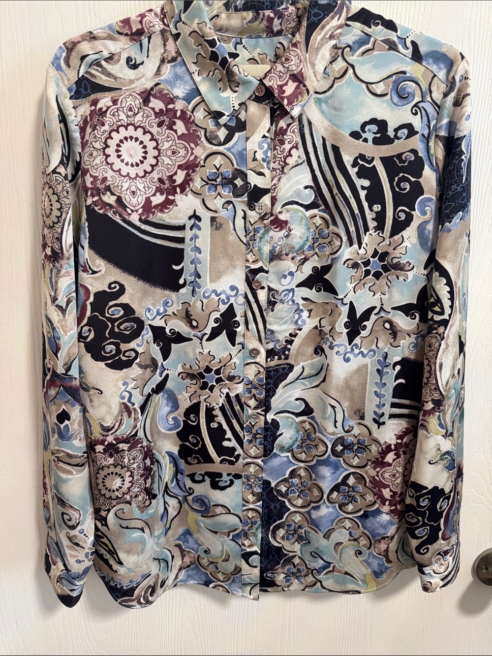 Chicos Mystic Mix Geneva Button Down Multicolor Floral Paisley Floral Women’s 2